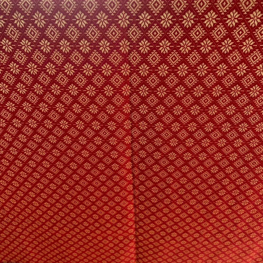 Beautiful Fringed Fabric Panel From Thailand - Picture 3 of 5